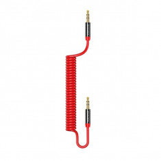 Cablu Audio Aux Jack La Jack 3.5mm Usams Spring 1,2m Rosu -sj256yp02 foto