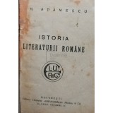 H. Adamescu - Istoria literaturii romane