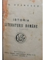 H. Adamescu - Istoria literaturii romane foto