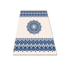 Covor pentru bucatarie Schema Blue, 80 x 120 cm, alb/albastru