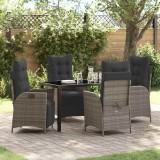 Cumpara ieftin Set de masă pentru grădină 5 pcs Gri Rattan poli