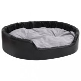 Cumpara ieftin Pat pentru caini, negru/gri, 99x89x21 cm, plus/piele ecologica