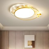 Lustra LED Lorenzo cu Telecomanda, 40W, Dimabila, Auriu, Metal si Acril, 3000K/4000K/6000K ModernLight Concept