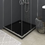 Gossi cadita de dus patrata din abs, negru, 90x90 cm
