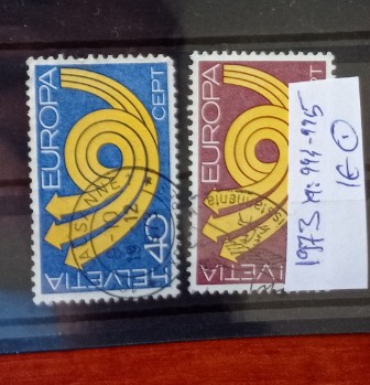 TS21 - Timbre serie CCCP - Elvetia - Helvetia 1973 Mi994 995 foto
