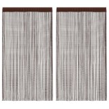vidaXL Draperii cu franjuri, 2 buc., 100 x 250 cm, maro