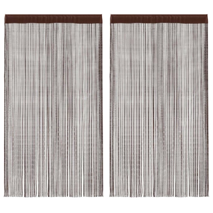 vidaXL Draperii cu franjuri, 2 buc., 100 x 250 cm, maro 132410
