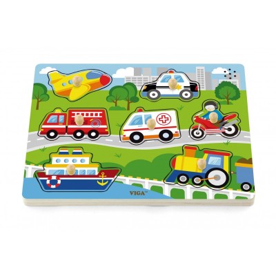 Puzzle cu sunete - mijloace de transport foto