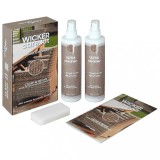 VidaXL Set &icirc;ngrijire ratan și textilenă de mobilier de grădină,2x250ml