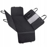 Cumpara ieftin Husa bancheta auto pentru protectie si transport caini si pisici, poliester, negru, 130x45 cm, Springos