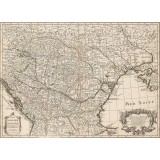 Harta Transilvania, Tara Romaneasca, Moldova, Delisle, 1703, 50x60cm, repro