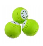 Cumpara ieftin Set 3 bile absorbante de mirosuri pentru frigider, plastic, diametru 5 cm , verde, Oem