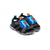 Sandale Baieti Bibi Playtime Graphite/Aqua 26 EU, Gri, BIBI Shoes