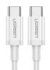 CABLU alimentare si date Ugreen, &quot;US264&quot;, Fast Charging Data Cable pt. smartphone, USB Type-C la USB Type-C 60W/3A, nickel plating, PVC, 2m, alb &quot;6052