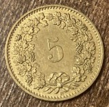 C50 - Moneda foarte veche - Elvetia - 5 rappen - 1989