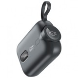 Baterie Externa Wireless XO Design PR260, 10000mAh, 20W, QC + PD + FQI, 1 x QI - 2 x USB-C, Neagra