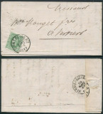 Belgium 1877 Postal History Rare Cover + Content Chatelineau Verviers DB.523
