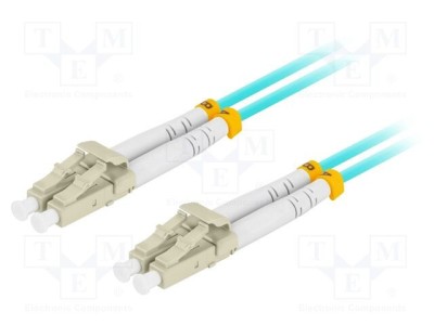 Patch cord fibră optică LANBERG OM3 LC/UPC 3m LSZH multimod foto