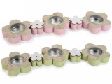 Cumpara ieftin Set 2 suporturi lumanari lemn multicolor 31x8.5x2 cm