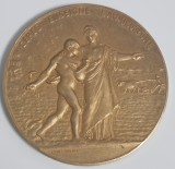 Medalie agricola veche Franta &bdquo;Concours Agricole&rdquo; &ndash; semnata Henri Dubois &ndash; ARGENT (pe muchie), 58,29 g