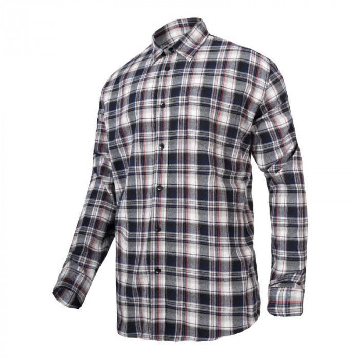 CAMASA FLANEL CU CAROURI GROASA / GRI - XL/H-182