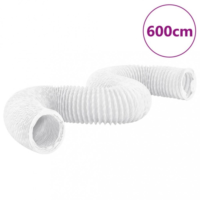 vidaXL Conductă de evacuare, 6 m, &Oslash;20 cm, PVC