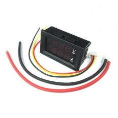 Voltmetru si ampermetru,afisare digitala 2in1,interval 0-100V, 1A