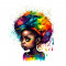 Sticker decorativ Fetita African Style, Multicolor, 63 cm, 3794ST