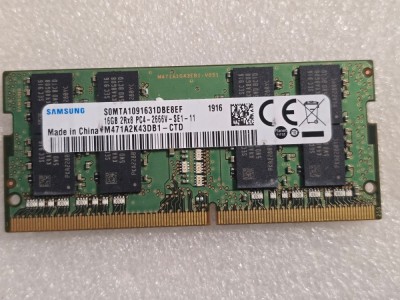 Memorie RAM laptop Samsung 16GB DDR4 PC4-21300 2666MHz M471A2K43CB1-CTD foto