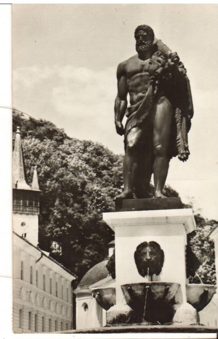 CPIB 22680 - CARTE POSTALA - BAILE HERCULANE, STATUIA LUI HERCULE, RPR, 1958