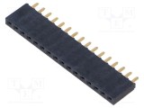 Conector şiruri pini mamă SAMTEC 16 pini 2,54mm aurit THT soclu
