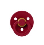 Suzeta din latex cu tetina rotunda 0 luni+ Colour Ruby, 1 bucata, Bibs