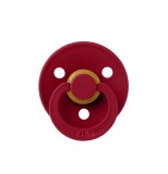 Suzeta din latex cu tetina rotunda 0 luni+ Colour Ruby, 1 bucata, Bibs