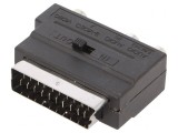 Adaptor DIN 4pin la RCA și SCART Negru
