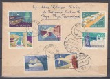 ROMANIA 1961 LP 503 FRUMUSETI TURISTICE DE LA MARE SERIE/PLIC PAR AVION EXPRES ROMANIA-GERMANIA