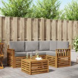 vidaXL Seturi de mobilier 5 pcs Gri natural și deschis Lemn compozit 3374761