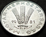 Cumpara ieftin Moneda 20 FILLER - UNGARIA / RP UNGARA, anul 1981 * cod 5078 = A.UNC, Europa, Aluminiu