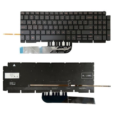 Tastatura Laptop, Dell, P42F, P42F001, P42E, P83F, P83F001, P97F, P97F001, P84F, iluminata, portocalie, layout US foto