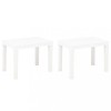 VidaXL Bănci de grădină, 2 buc., alb, plastic 48780