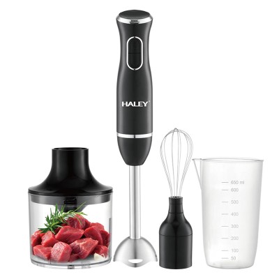 Blender de mana HALEY 4in1, 1600W, Mixer vertical cu tocator, pahar gradat, tel si bol pentru carne foto