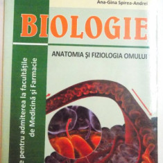 BIOLOGIE , ANATOMIA SI FIZIOLOGIA OMULUI de IOANA ARINIS...SPIREA ANDREI , 2011 , PREZINTA HALOURI DE APA