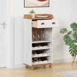 VidaXL Cabinet de vin &quot;ASKIM&quot; cu 12 suporturi pentru sticle Alb Lemn solid din pin