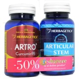 Pachet Artro Curcumin 95 60cps + Articular Stem 60cps (50% reducere la al doilea produs)