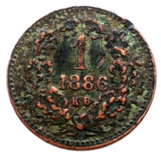 7.331 UNGARIA 1 KRAJCZAR 1886 KB