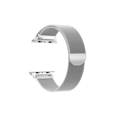 Curea magnetica compatibila Apple Watch, metalica, reglabila Argintiu 42/44 mm foto