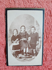 Fotografie, 3 copii, incepu de secol XX foto