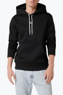 Hanorac barbati cu imprimeu cu logo pe spate si croiala Regular fit negru, XL foto