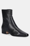Nokwol cizme de piele Dusty Black Nappa culoarea negru, cu toc drept, Dusty Black Nappa