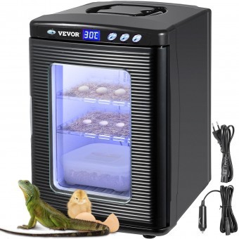 Incubator oua pentru reptile si pasari Vevor 25 l, alimentare 12 V DC sau 220 V AC foto