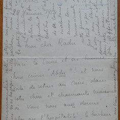 Scrisoare , corespondenta intre 2 intelectuali romani importanti , Paris , 1934